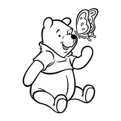Coloriage Winnie l'Ourson (Personnages de dessins animés) #185891, dessin gratuit prêt à imprimer