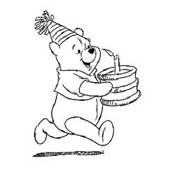 Dessin à colorier: Winnie l'Ourson (Personnages de dessins animés) #28605 - Coloriages à Imprimer Gratuits