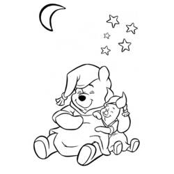 Dessin à colorier: Winnie l'Ourson (Personnages de dessins animés) #28650 - Coloriages à Imprimer Gratuits
