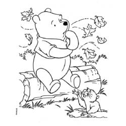 Dessin à colorier: Winnie l'Ourson (Personnages de dessins animés) #28651 - Coloriages à Imprimer Gratuits