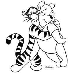 Dessin à colorier: Winnie l'Ourson (Personnages de dessins animés) #28672 - Coloriages à Imprimer Gratuits