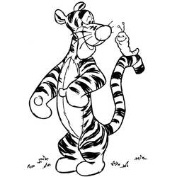 Dessin à colorier: Winnie l'Ourson (Personnages de dessins animés) #28673 - Coloriages à Imprimer Gratuits
