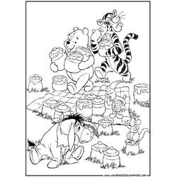 Dessin à colorier: Winnie l'Ourson (Personnages de dessins animés) #28751 - Coloriages à Imprimer Gratuits