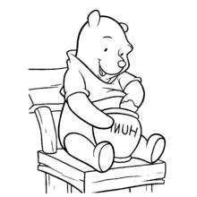 Coloriage Winnie l'Ourson (Personnages de dessins animés) #28769 à imprimer et colorier
