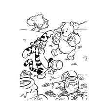 Coloriage Winnie l'Ourson (Personnages de dessins animés) #28798 à imprimer et colorier
