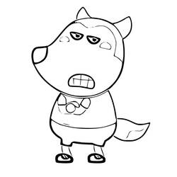 Dessin à colorier: Wolfoo (Personnages de dessins animés) #185561 - Coloriages à Imprimer Gratuits