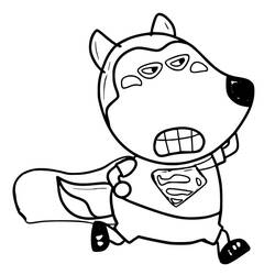 Dessin à colorier: Wolfoo (Personnages de dessins animés) #185563 - Coloriages à Imprimer Gratuits
