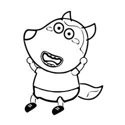 Dessin à colorier: Wolfoo (Personnages de dessins animés) #185564 - Coloriages à Imprimer Gratuits