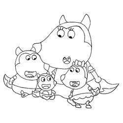 Dessin à colorier: Wolfoo (Personnages de dessins animés) #185567 - Coloriages à Imprimer Gratuits
