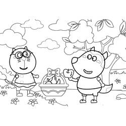 Dessin à colorier: Wolfoo (Personnages de dessins animés) #185569 - Coloriages à Imprimer Gratuits