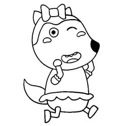 Dessin à colorier: Wolfoo (Personnages de dessins animés) #185571 - Coloriages à Imprimer Gratuits