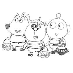 Dessin à colorier: Wolfoo (Personnages de dessins animés) #185575 - Coloriages à Imprimer Gratuits