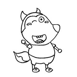 Dessin à colorier: Wolfoo (Personnages de dessins animés) #185576 - Coloriages à Imprimer Gratuits