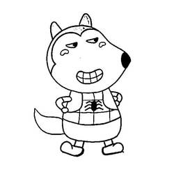 Dessin à colorier: Wolfoo (Personnages de dessins animés) #185595 - Coloriages à Imprimer Gratuits