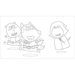Dessin à colorier: Wolfoo (Personnages de dessins animés) #185596 - Coloriages à Imprimer Gratuits