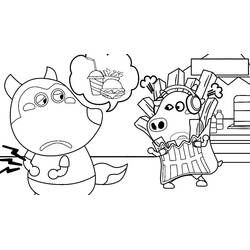 Dessin à colorier: Wolfoo (Personnages de dessins animés) #185597 - Coloriages à Imprimer Gratuits