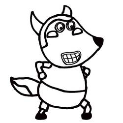 Dessin à colorier: Wolfoo (Personnages de dessins animés) #185599 - Coloriages à Imprimer Gratuits