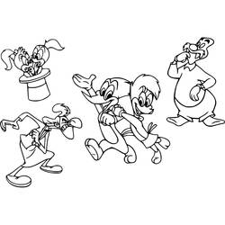 Dessin à colorier: Woody Woodpecker (Personnages de dessins animés) #208887 - Coloriages à Imprimer Gratuits