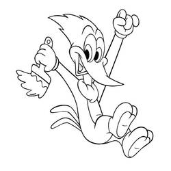 Coloriage gratuit Woody Woodpecker (Personnages de dessins animés) #208898 à colorier aux crayons