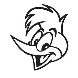 Dessin Woody Woodpecker (Personnages de dessins animés) #208899 à colorier pour petits et grands