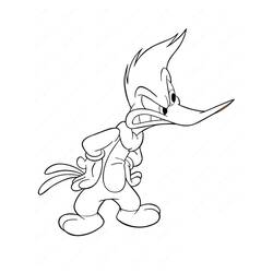 Dessin à colorier: Woody Woodpecker (Personnages de dessins animés) #208909 - Coloriages à Imprimer Gratuits