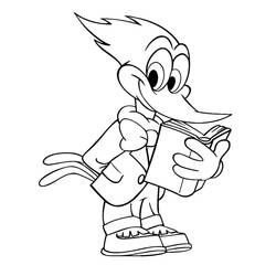 Dessin à colorier Woody Woodpecker (Personnages de dessins animés) #208914, gratuit à imprimer