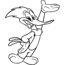 Coloriage gratuit Woody Woodpecker (Personnages de dessins animés) #208917 à colorier aux crayons