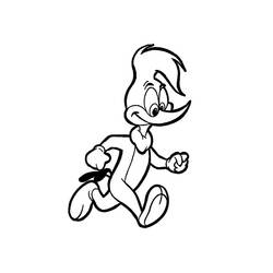 Dessin à colorier: Woody Woodpecker (Personnages de dessins animés) #28406 - Coloriages à Imprimer Gratuits