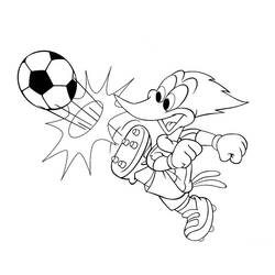Dessin à colorier: Woody Woodpecker (Personnages de dessins animés) #28411 - Coloriages à Imprimer Gratuits