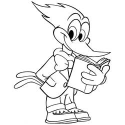 Dessin à colorier: Woody Woodpecker (Personnages de dessins animés) #28427 - Coloriages à Imprimer Gratuits