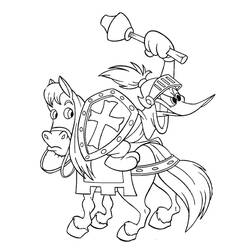 Dessin à colorier: Woody Woodpecker (Personnages de dessins animés) #28428 - Coloriages à Imprimer Gratuits
