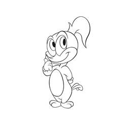 Dessin à colorier: Woody Woodpecker (Personnages de dessins animés) #28435 - Coloriages à Imprimer Gratuits