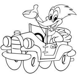 Dessin à colorier: Woody Woodpecker (Personnages de dessins animés) #28442 - Coloriages à Imprimer Gratuits