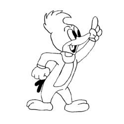 Dessin à colorier: Woody Woodpecker (Personnages de dessins animés) #28461 - Coloriages à Imprimer Gratuits