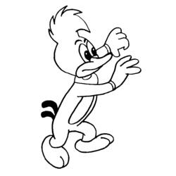 Dessin à colorier: Woody Woodpecker (Personnages de dessins animés) #28493 - Coloriages à Imprimer Gratuits