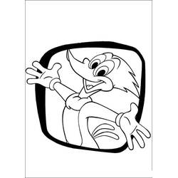 Dessin à colorier: Woody Woodpecker (Personnages de dessins animés) #28536 - Coloriages à Imprimer Gratuits