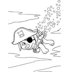 Dessin à colorier: Zuma Pat Patrouille (Personnages de dessins animés) #181684 - Coloriages à Imprimer Gratuits