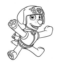 Dessin à colorier: Zuma Pat Patrouille (Personnages de dessins animés) #181689 - Coloriages à Imprimer Gratuits