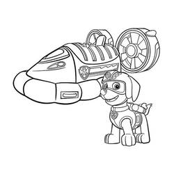 Dessin à colorier: Zuma Pat Patrouille (Personnages de dessins animés) #181692 - Coloriages à Imprimer Gratuits