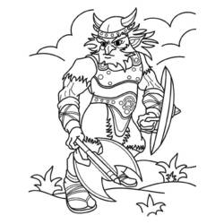 Dessin à colorier: Chevalier (Personnages de fantasy et d'aventure) #86933 - Coloriages à Imprimer Gratuits