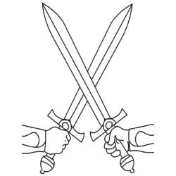 Dessin à colorier: Chevalier (Personnages de fantasy et d'aventure) #86941 - Coloriages à Imprimer Gratuits