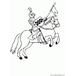 Dessin à colorier: Chevalier (Personnages de fantasy et d'aventure) #86968 - Coloriages à Imprimer Gratuits