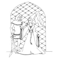 Dessin à colorier: Chevalier (Personnages de fantasy et d'aventure) #86998 - Coloriages à Imprimer Gratuits