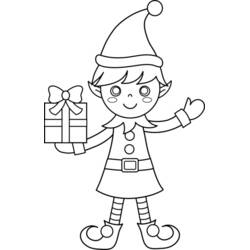 Dessin à colorier: Elfe (Personnages de fantasy et d'aventure) #93874 - Coloriages à Imprimer Gratuits