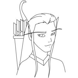 Dessin à colorier: Elfe (Personnages de fantasy et d'aventure) #93901 - Coloriages à Imprimer Gratuits