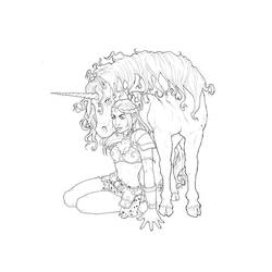 Dessin à colorier: Elfe (Personnages de fantasy et d'aventure) #93935 - Coloriages à Imprimer Gratuits