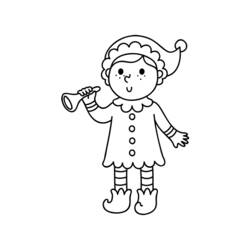 Dessin à colorier: Elfe (Personnages de fantasy et d'aventure) #94056 - Coloriages à Imprimer Gratuits