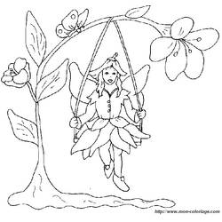 Dessin à colorier: Elfe (Personnages de fantasy et d'aventure) #94182 - Coloriages à Imprimer Gratuits