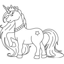 Dessins à colorier: Princesse Licorne - Coloriages à Imprimer Gratuits