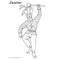 Dessin à colorier: Bouffon (Personnages fantastiques et d'aventure) #148639 - Coloriages à Imprimer Gratuits